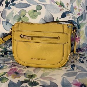 Yellow leather crossbody